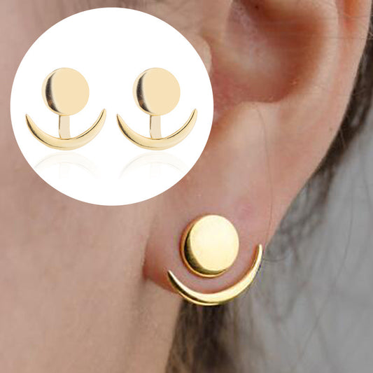 Sun and Moon earring stud