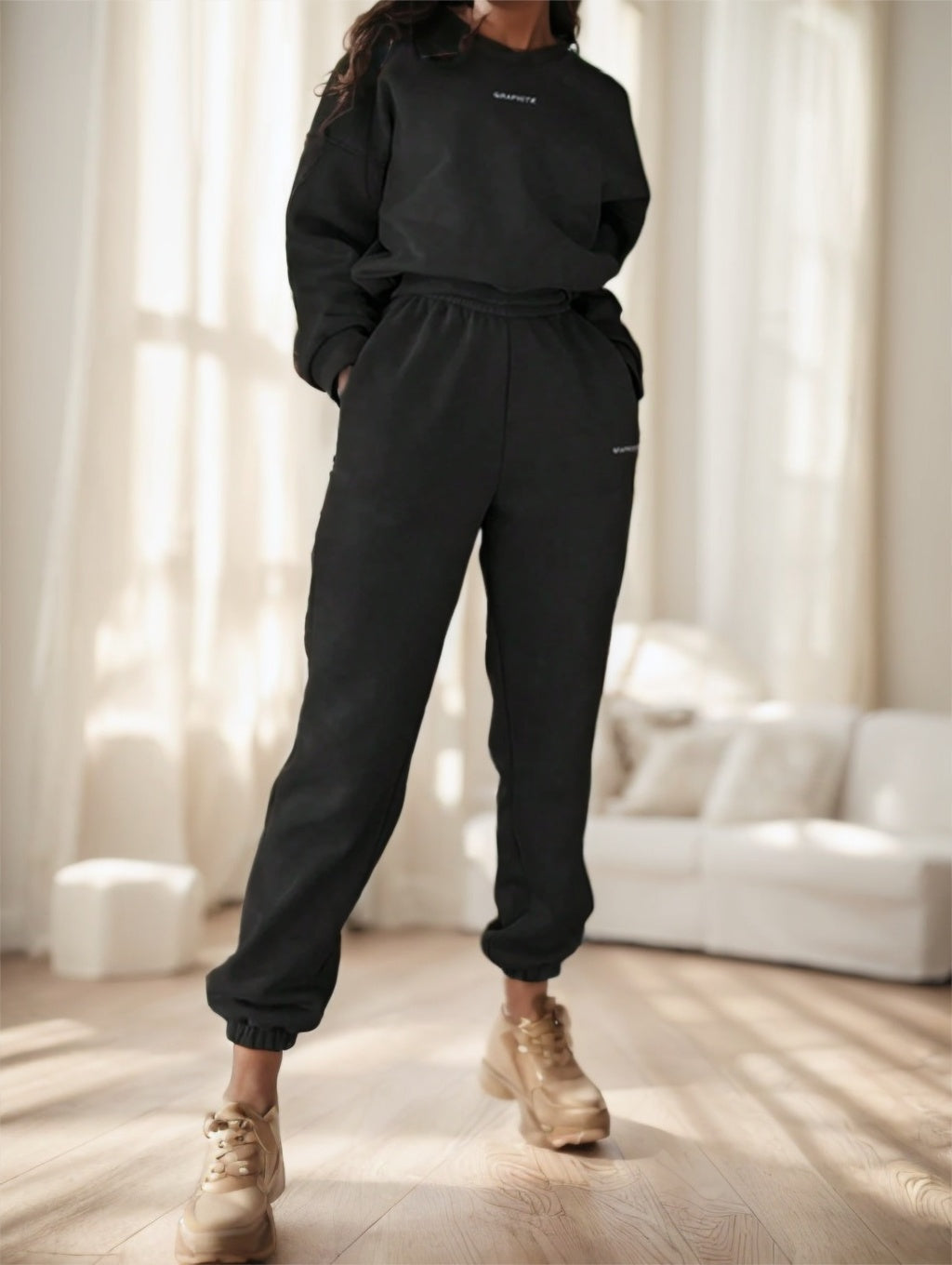 2pcs Casual Letter Print Set