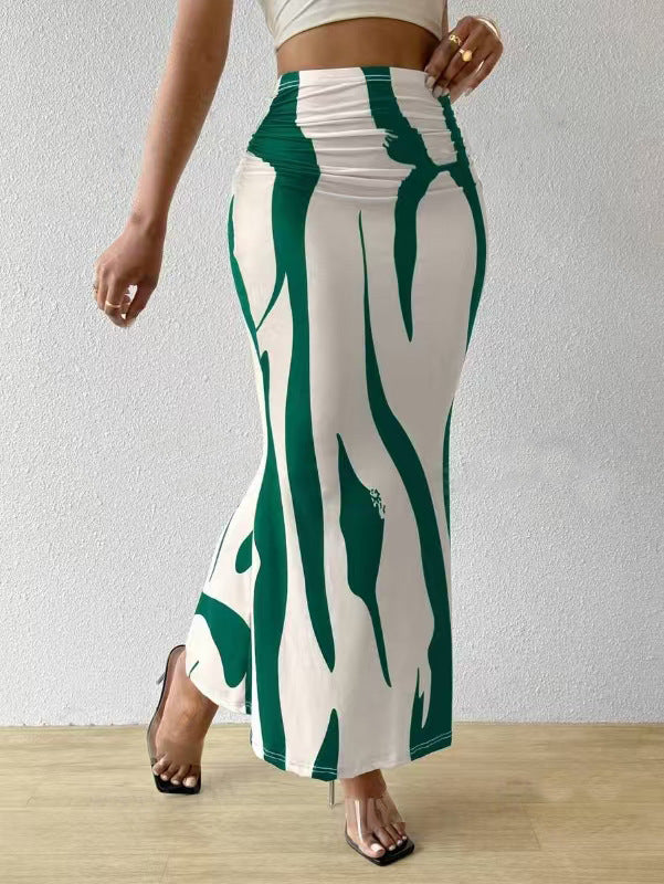 European And American Zebra Pattern Slimming Skirt