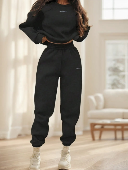 2pcs Casual Letter Print Set