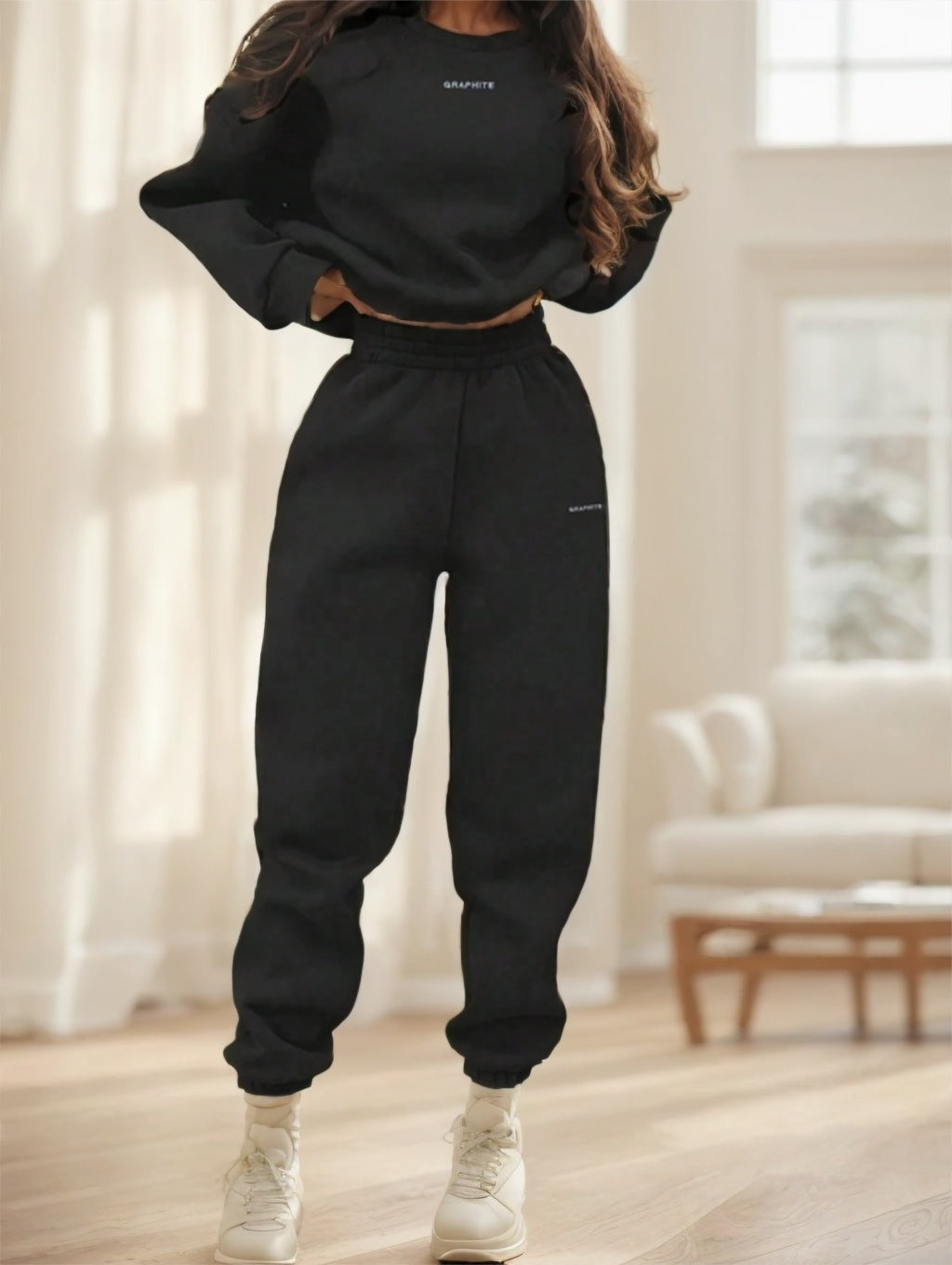 2pcs Casual Letter Print Set