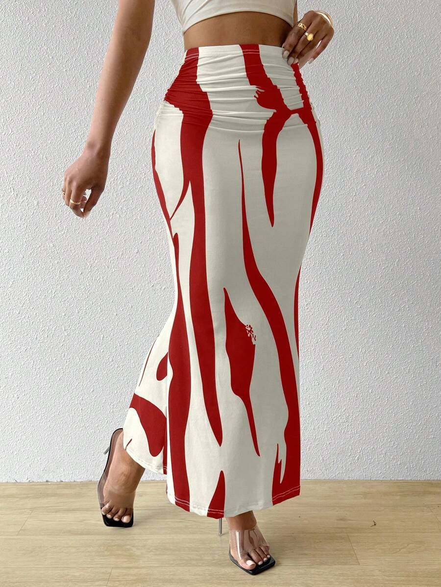 European And American Zebra Pattern Slimming Skirt