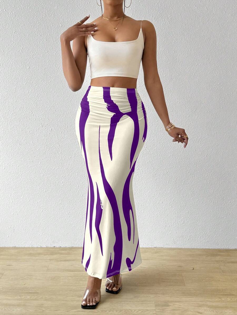 European And American Zebra Pattern Slimming Skirt