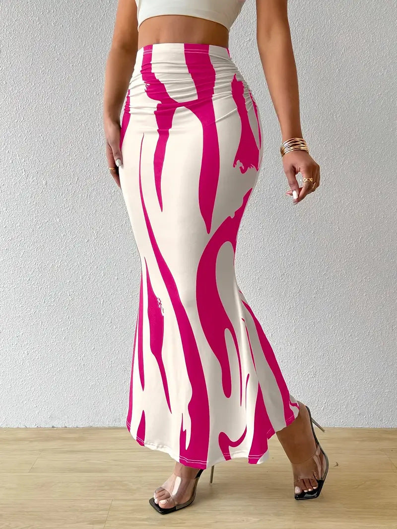 European And American Zebra Pattern Slimming Skirt