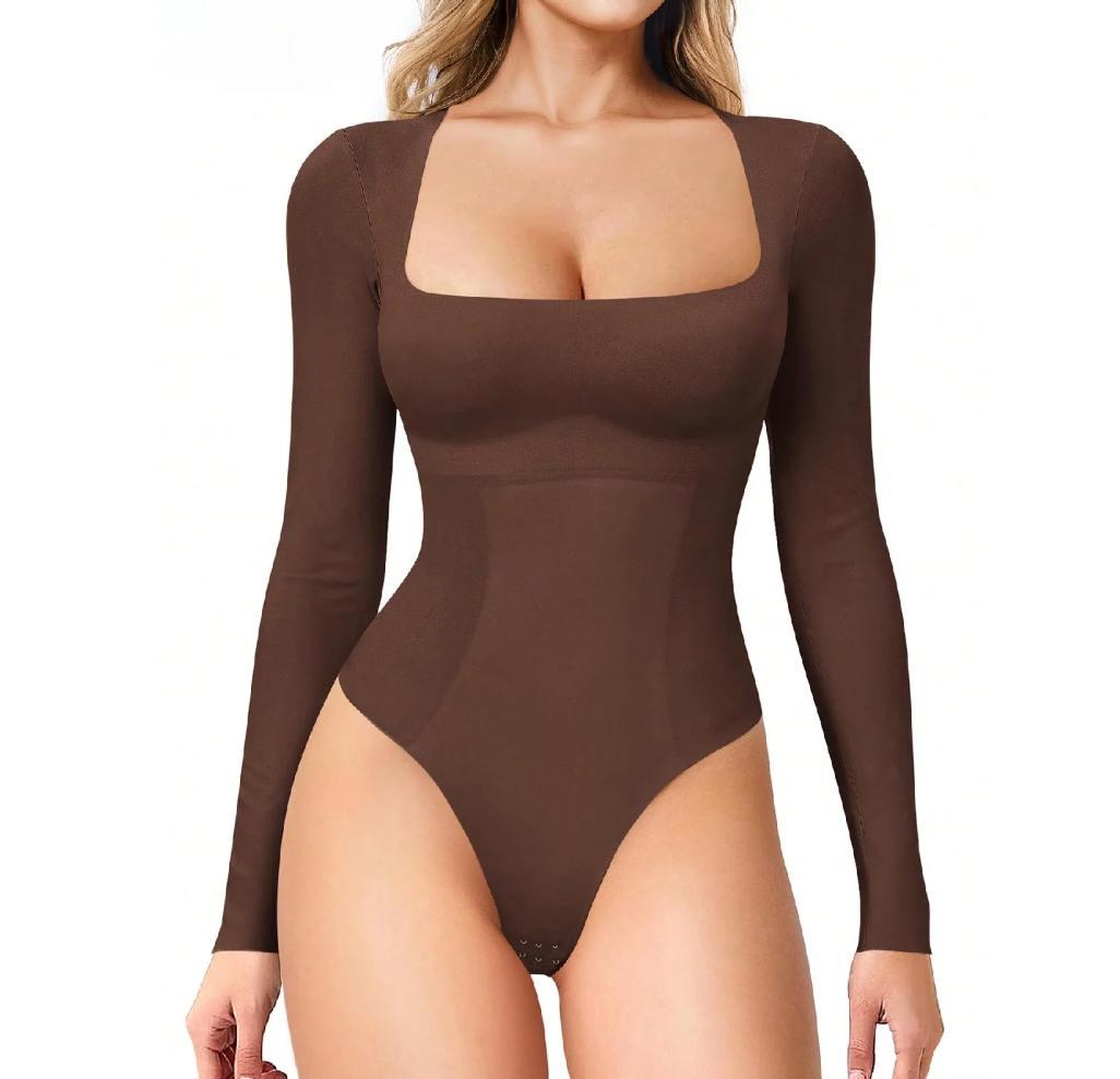 Women's Long Sleeve Tummy Shaper Bodysuit